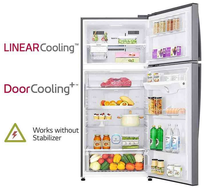 LG 516 Litre Double Door Refrigerator (GNH602HLHQ)